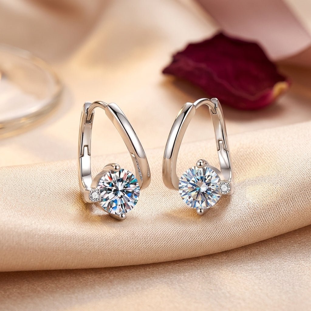 Aurelia Lumière Huggie Drop Earrings
