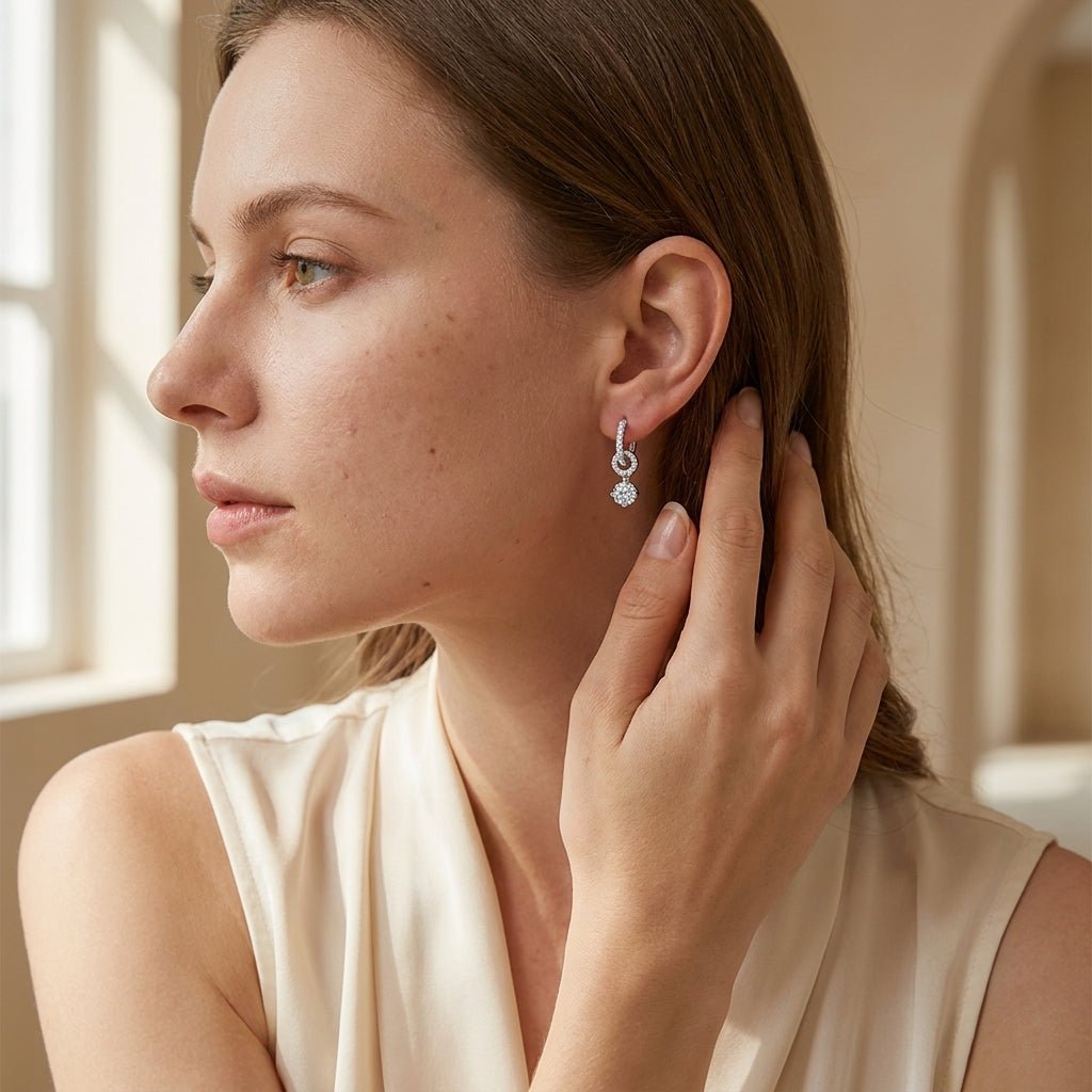 Aurelia Trielle Halo Drop Earrings