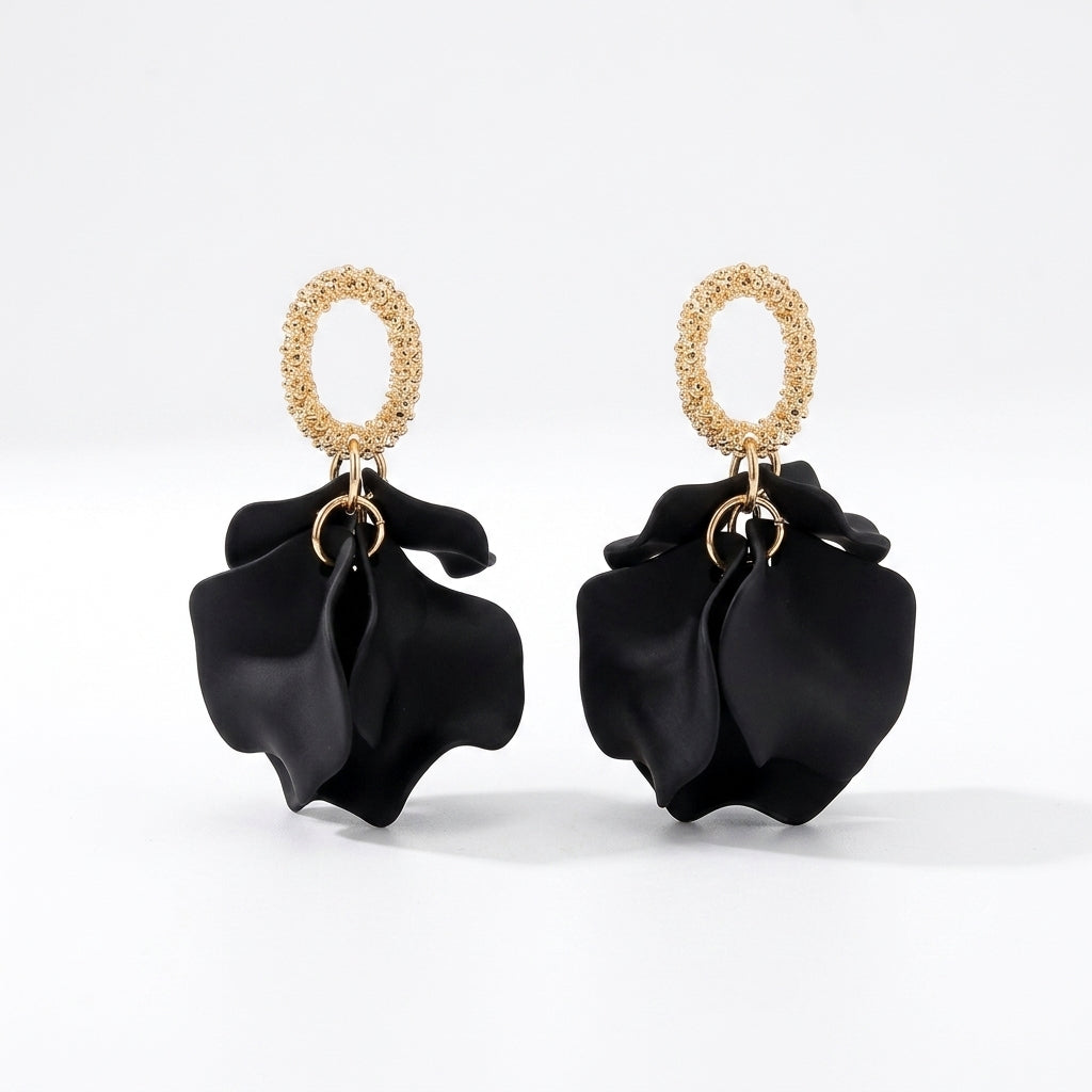 Bloom halo drop earrings with sparkling floral design