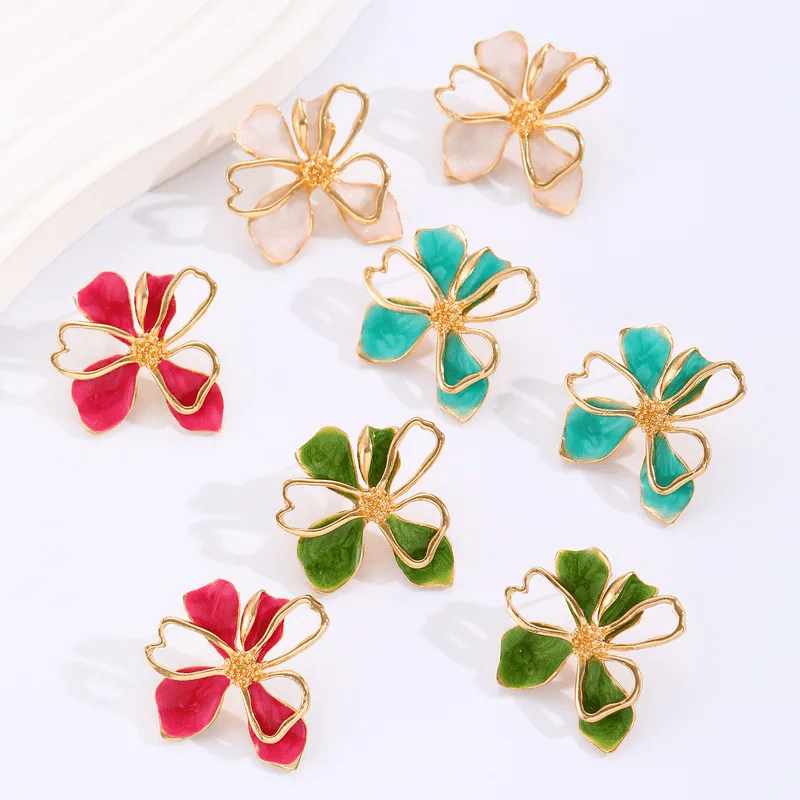 Bloom Petal Luxe Stud Earrings - ZI FASHION