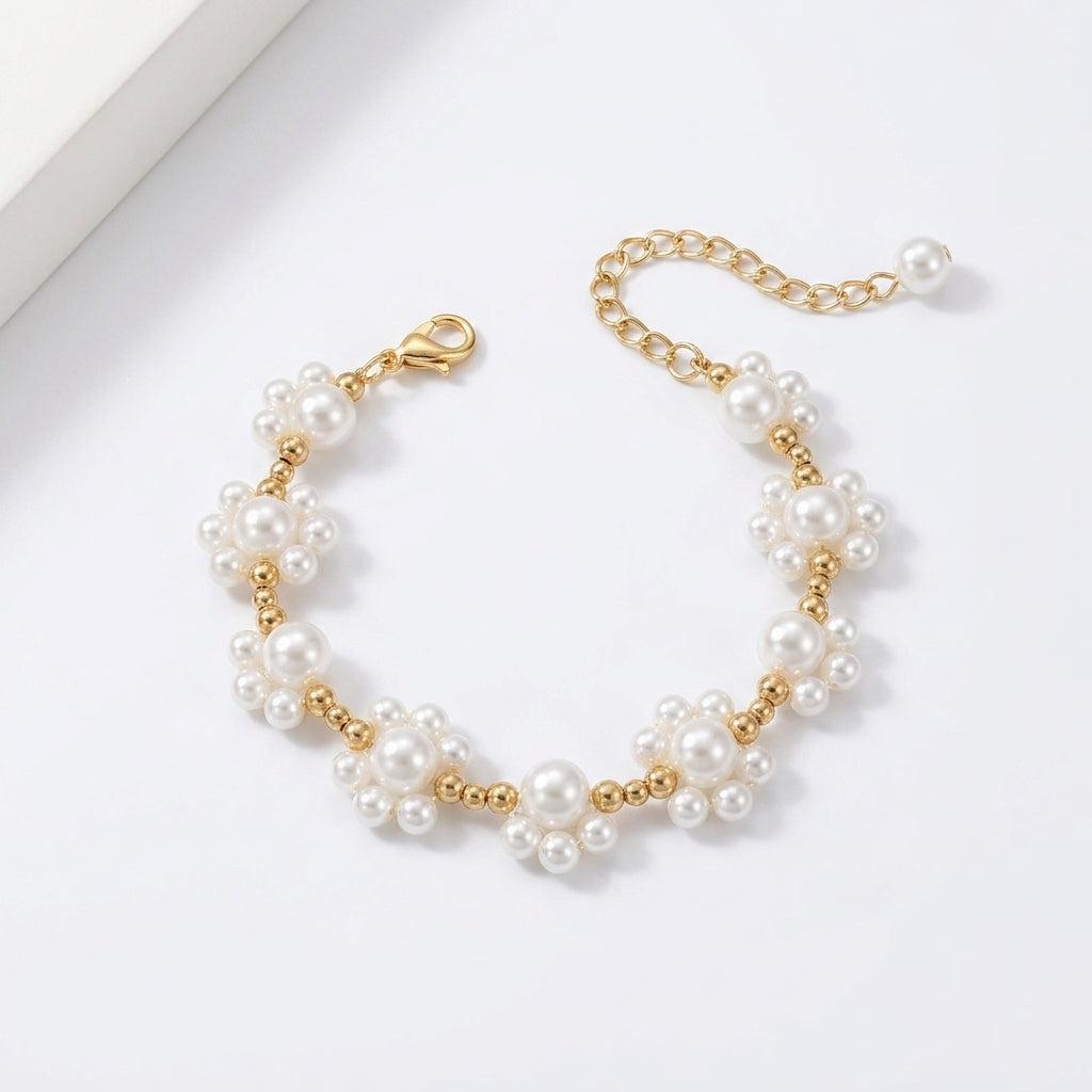 Luminous Wave Woven Pearl Bracelet - ZI FASHION