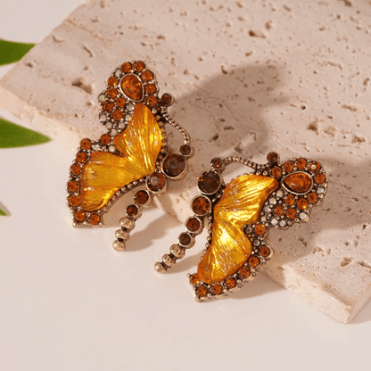 Amber Flutter Butterfly Statement Earrings - ZI FASHION