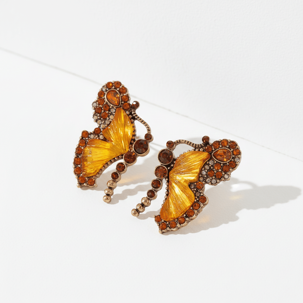 Amber Flutter Butterfly Statement Earrings - ZI FASHION