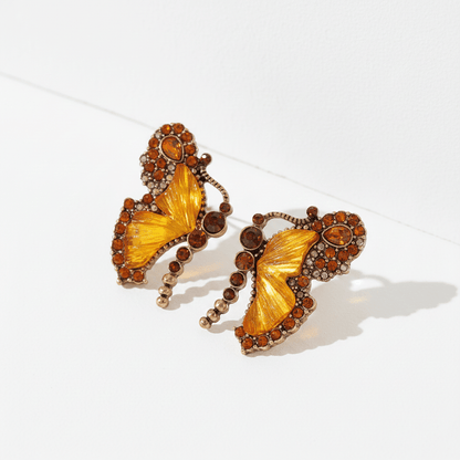 Amber Flutter Butterfly Statement Earrings - ZI FASHION