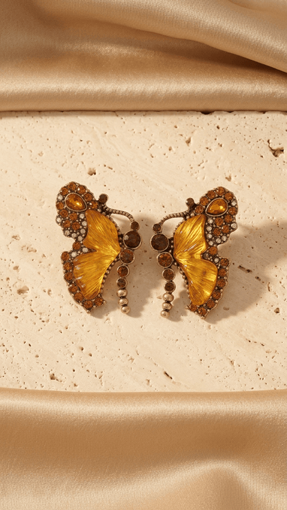 Amber Flutter Butterfly Statement Earrings - ZI FASHION