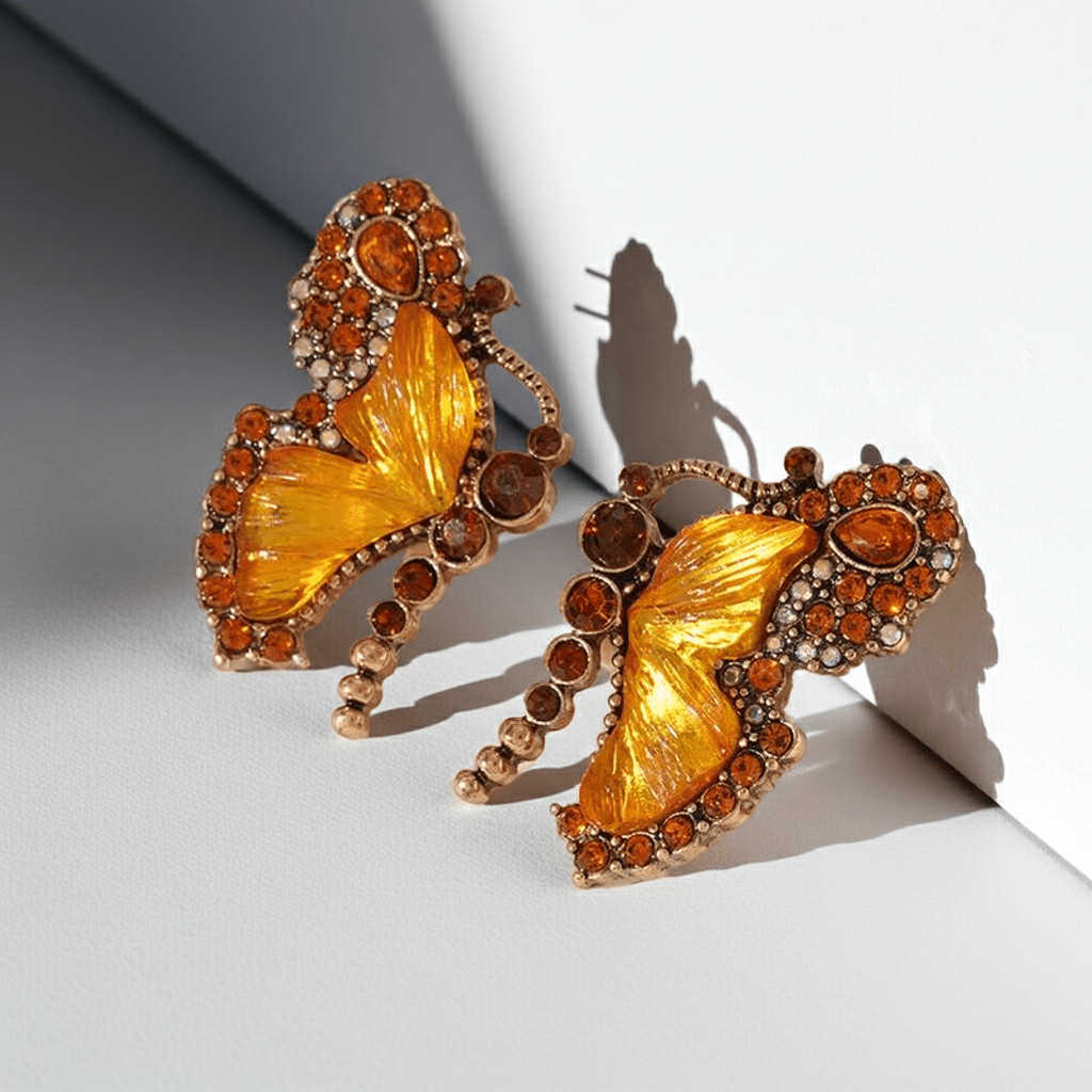 Amber Flutter Butterfly Statement Earrings - ZI FASHION