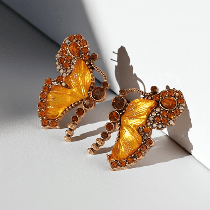 Amber Flutter Butterfly Statement Earrings - ZI FASHION