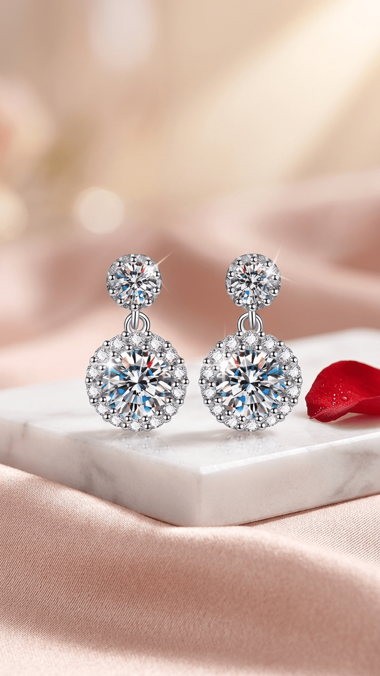 Aurelia Élan Double Halo Earrings