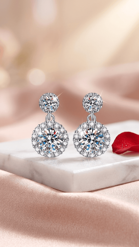 Aurelia Élan Double Halo Earrings