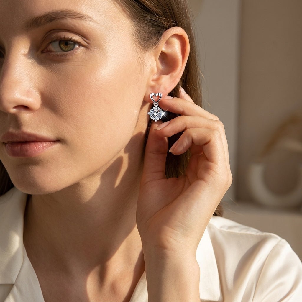 Aurelia Géométrie Solitaire Drop Earrings
