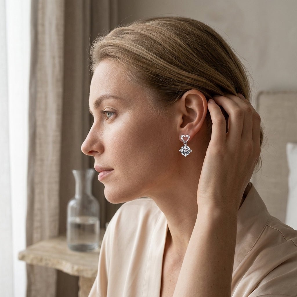 Aurelia Géométrie Solitaire Drop Earrings