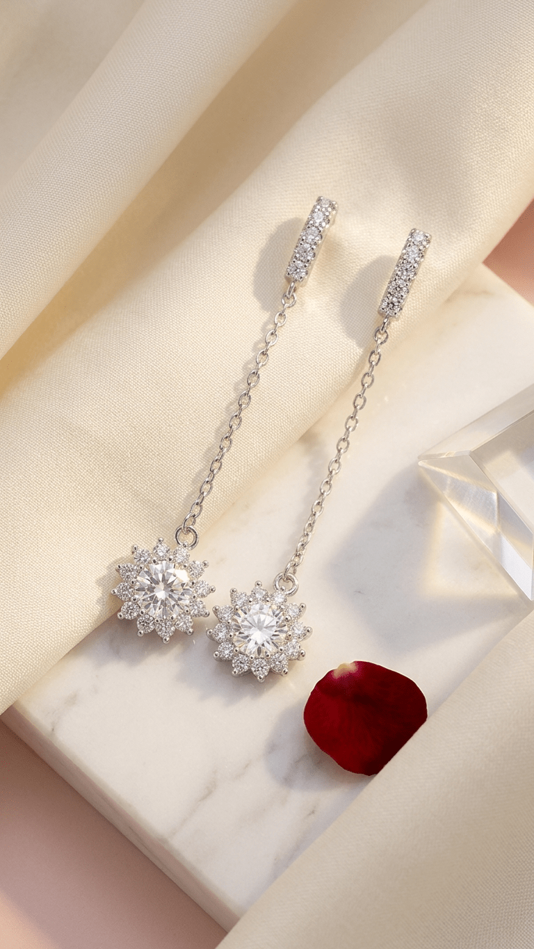 Aurelia Soleil Long Chain Earrings
