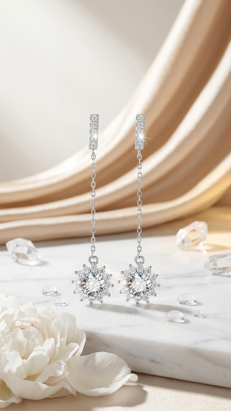 Aurelia Soleil Long Chain Earrings