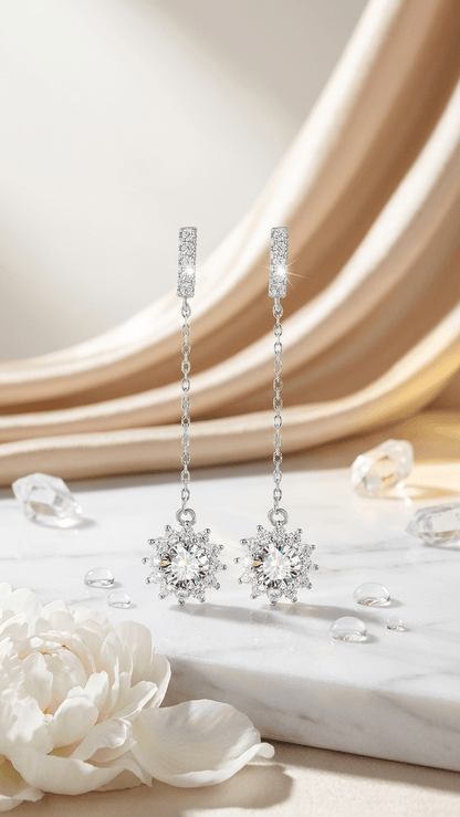 Aurelia Soleil Long Chain Earrings
