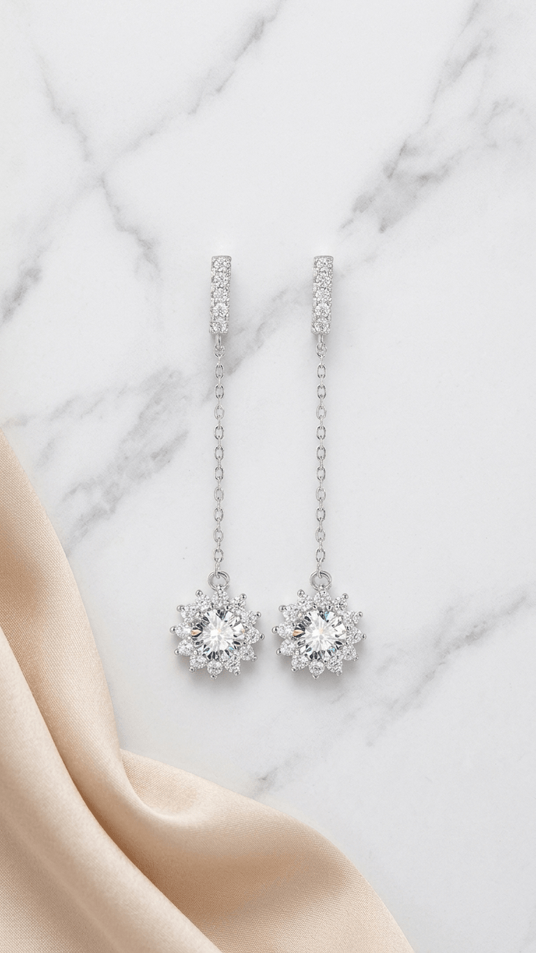 Aurelia Soleil Long Chain Earrings