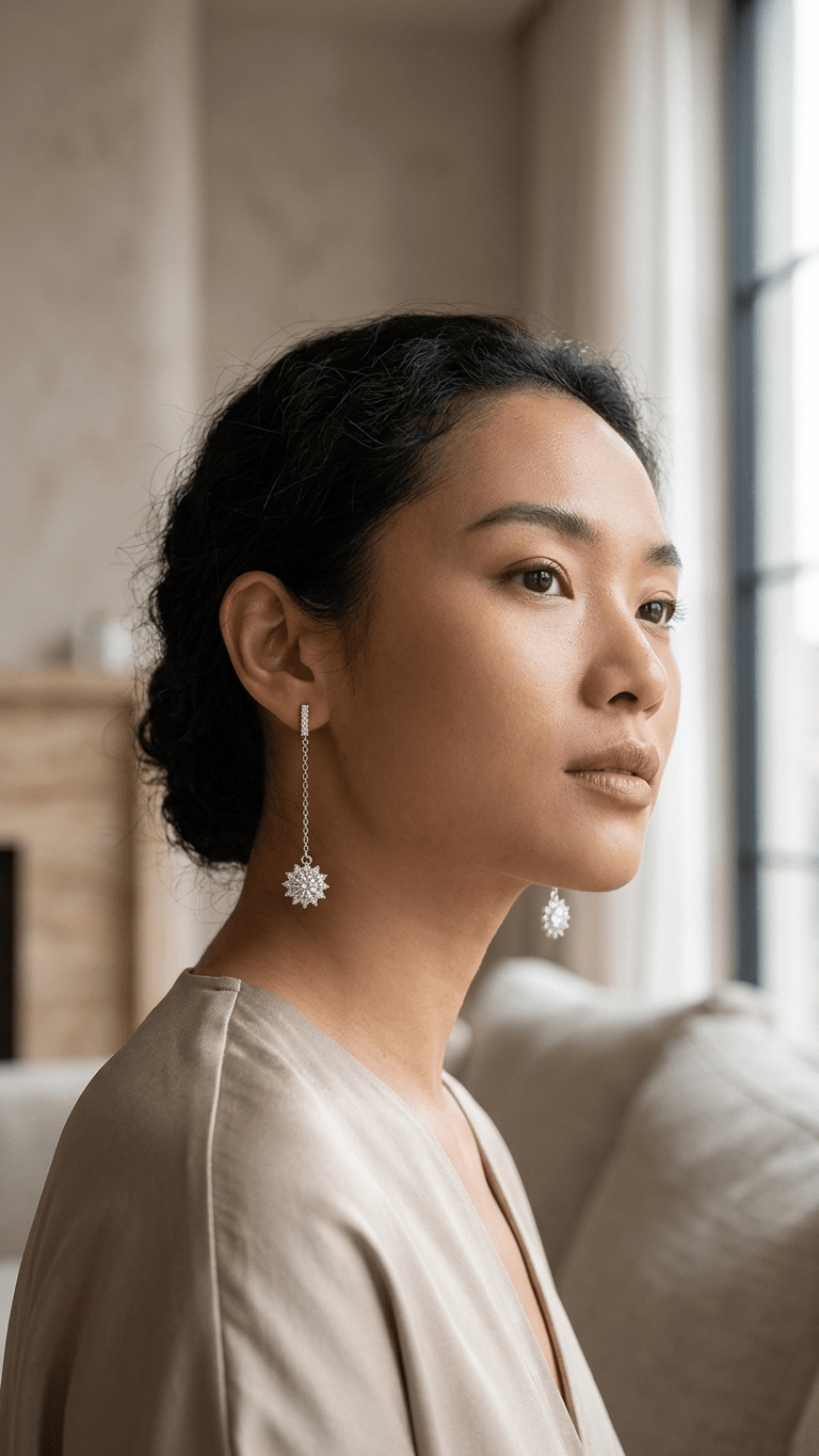 Aurelia Soleil Long Chain Earrings