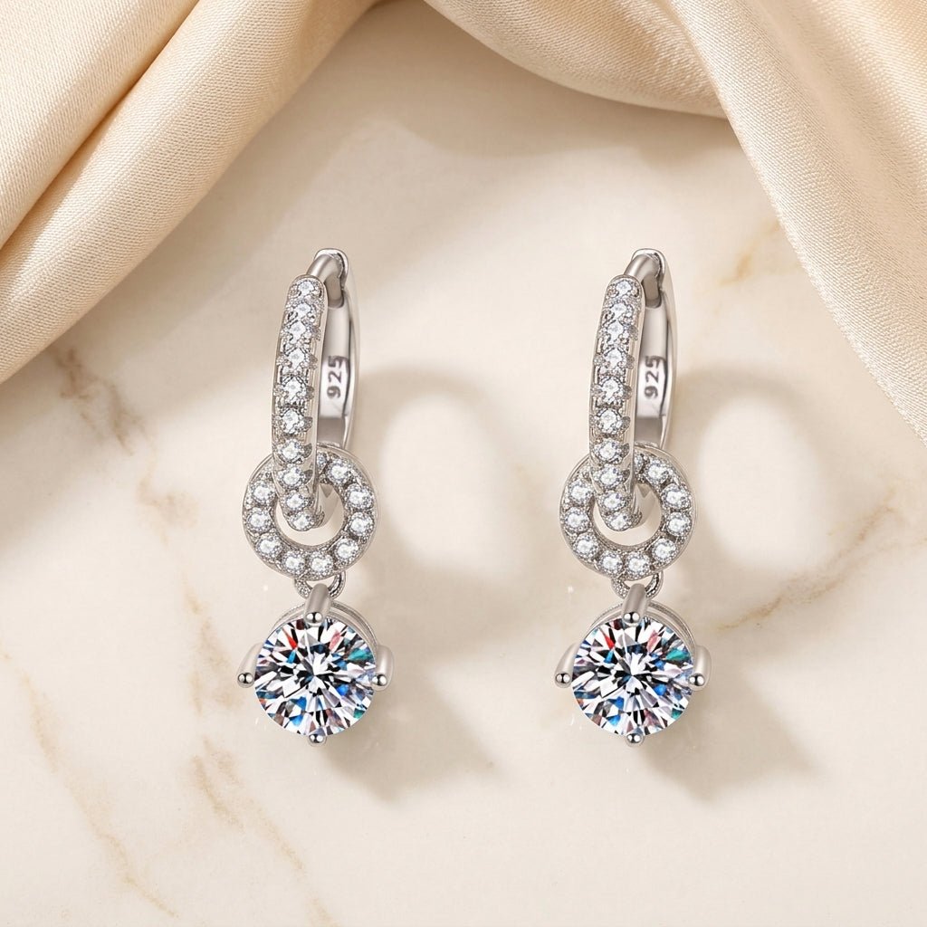 Aurelia Trielle Halo Drop Earrings