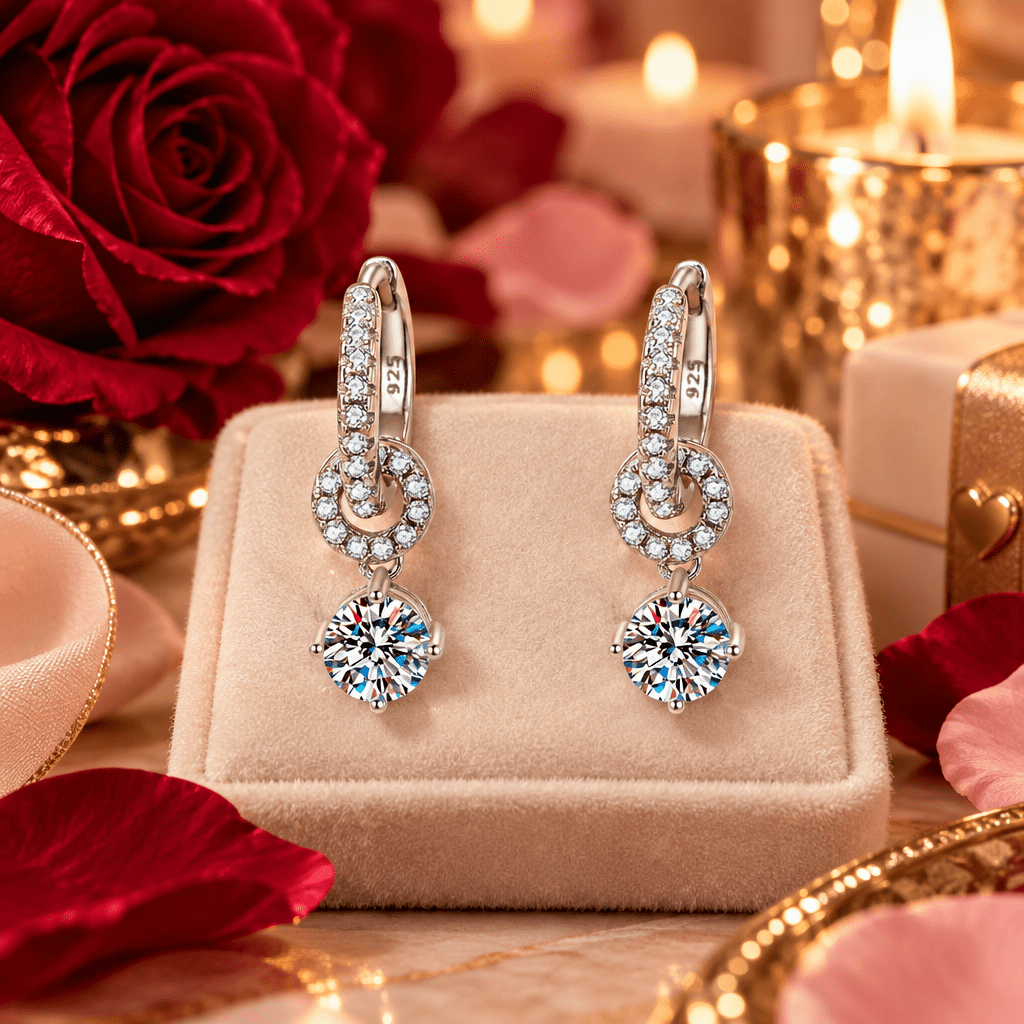 Aurelia Trielle Halo Drop Earrings