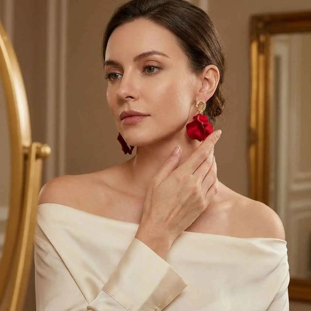 Bloom Halo Drop Earrings - Elegant Bloom Halo Earrings for Any Occasion - ZI FASHION