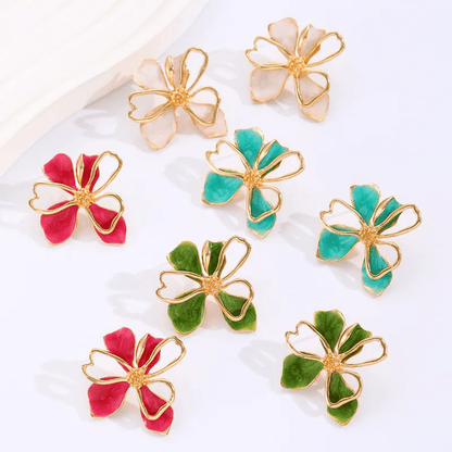 Bloom Petal Luxe Stud Earrings - ZI FASHION