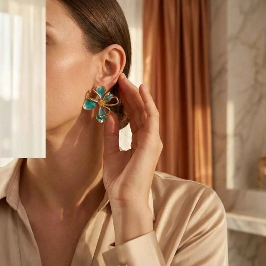 Bloom Petal Luxe Stud Earrings - ZI FASHION