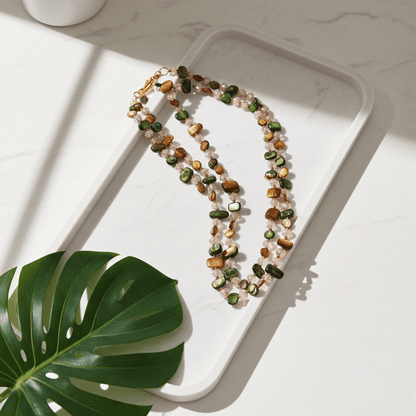 Bohemian Colorful Shell & Pearl Long Beaded Necklace | Retro Luxury Layering Lariat Necklace - ZI FASHION