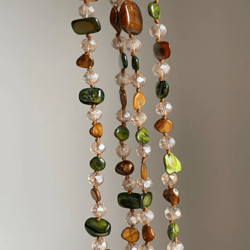 Bohemian Colorful Shell & Pearl Long Beaded Necklace | Retro Luxury Layering Lariat Necklace - ZI FASHION