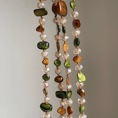 Bohemian Colorful Shell & Pearl Long Beaded Necklace | Retro Luxury Layering Lariat Necklace - ZI FASHION
