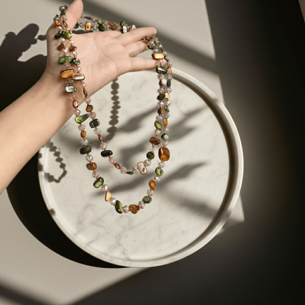 Bohemian Colorful Shell & Pearl Long Beaded Necklace | Retro Luxury Layering Lariat Necklace - ZI FASHION