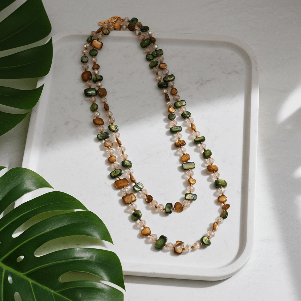 Bohemian Colorful Shell & Pearl Long Beaded Necklace | Retro Luxury Layering Lariat Necklace - ZI FASHION