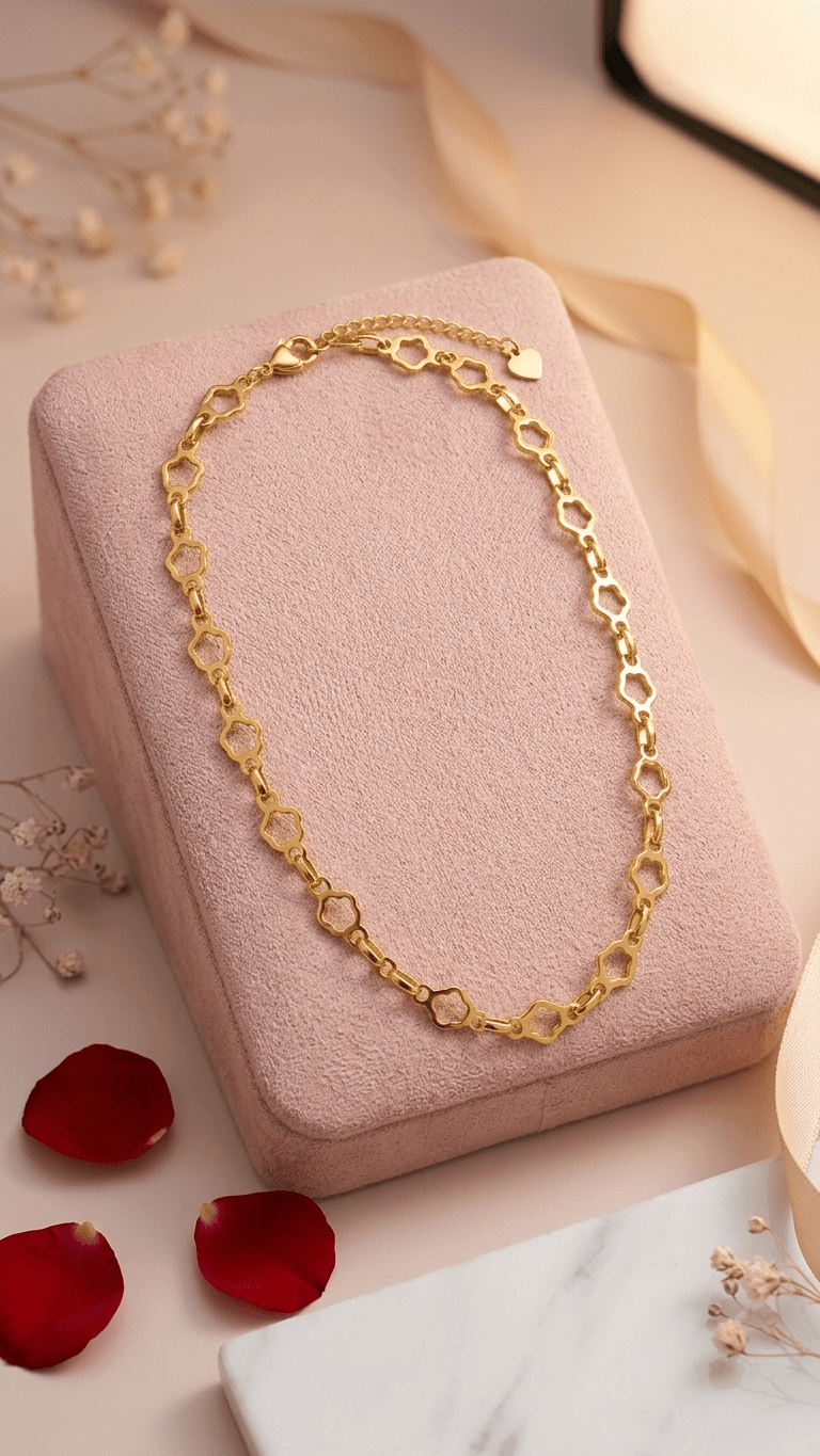 Gold Clover Link Chain Necklace | 18K Gold - Plated Stainless Steel - ZI FASHION