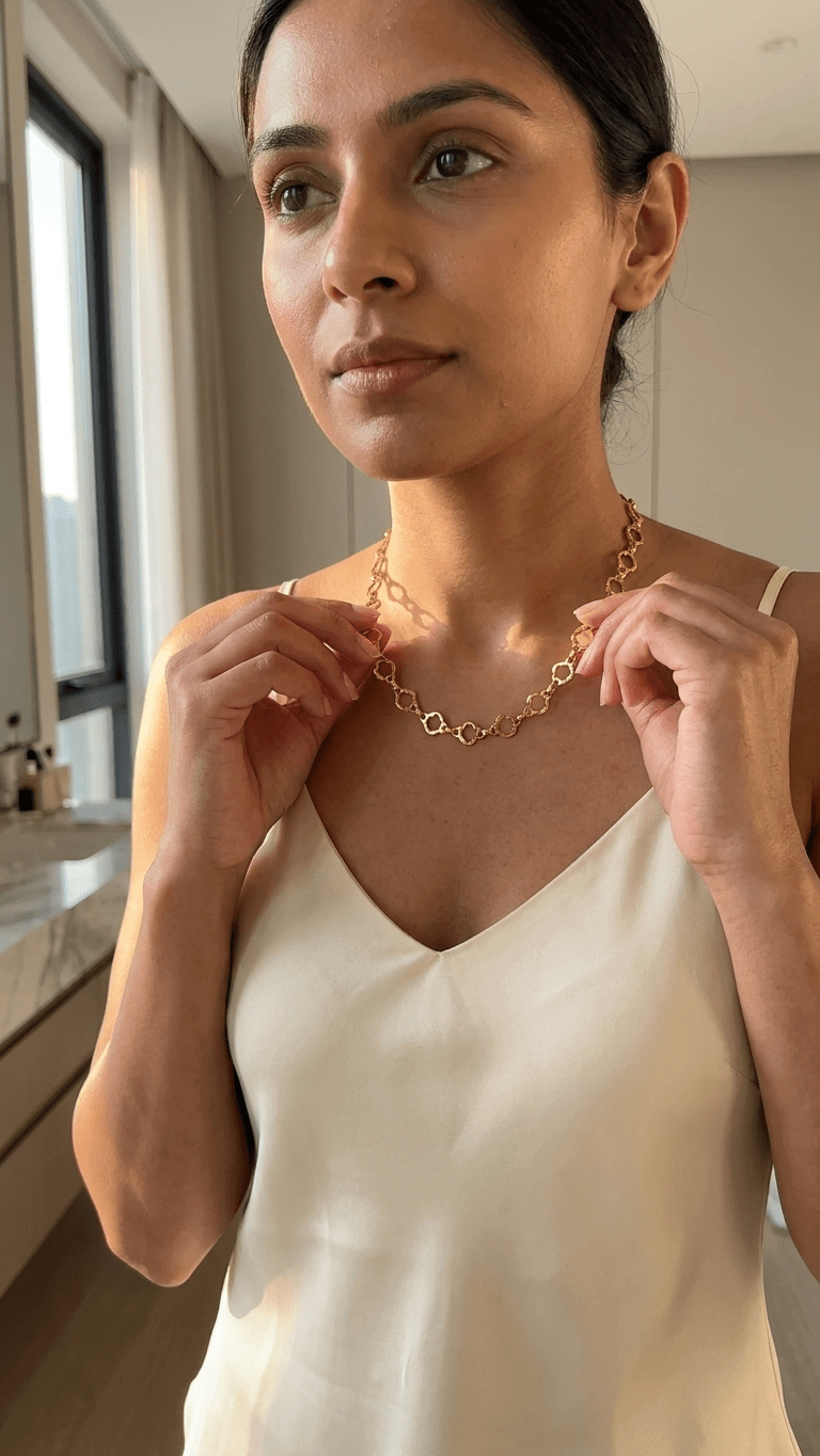 Gold Clover Link Chain Necklace | 18K Gold - Plated Stainless Steel - ZI FASHION
