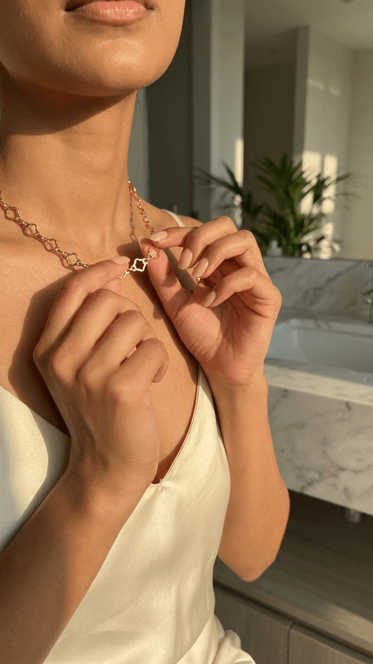 Gold Clover Link Chain Necklace | 18K Gold - Plated Stainless Steel - ZI FASHION