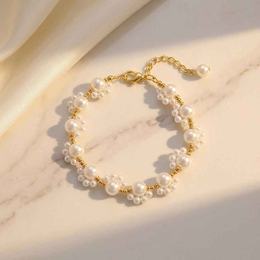 Luminous Wave Woven Pearl Bracelet - ZI FASHION