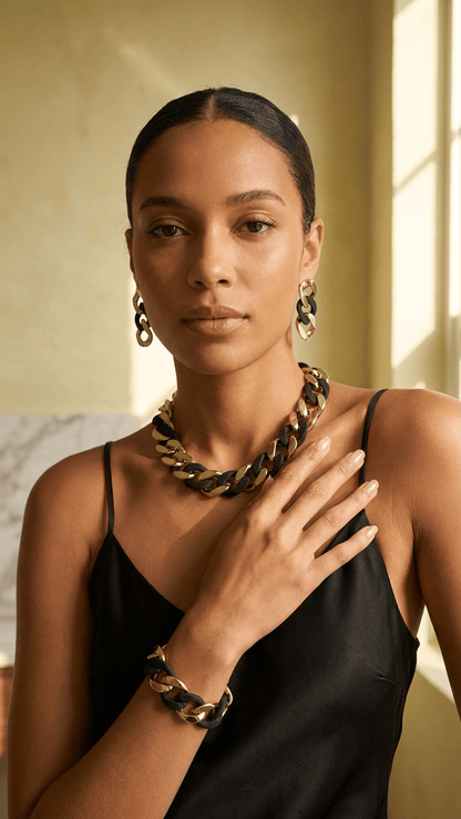 Midnight Muse Chain Jewelry Set - ZI FASHION