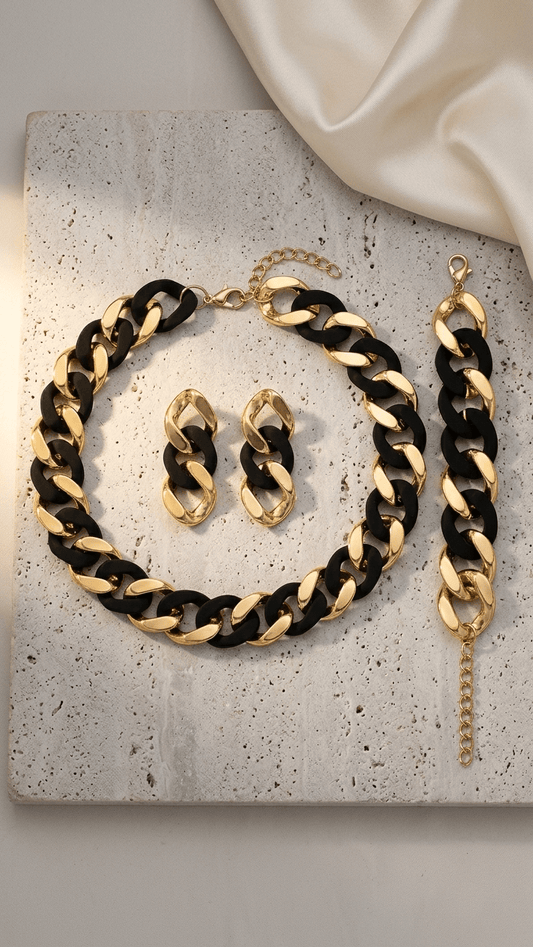 Midnight Muse Chain Jewelry Set - ZI FASHION