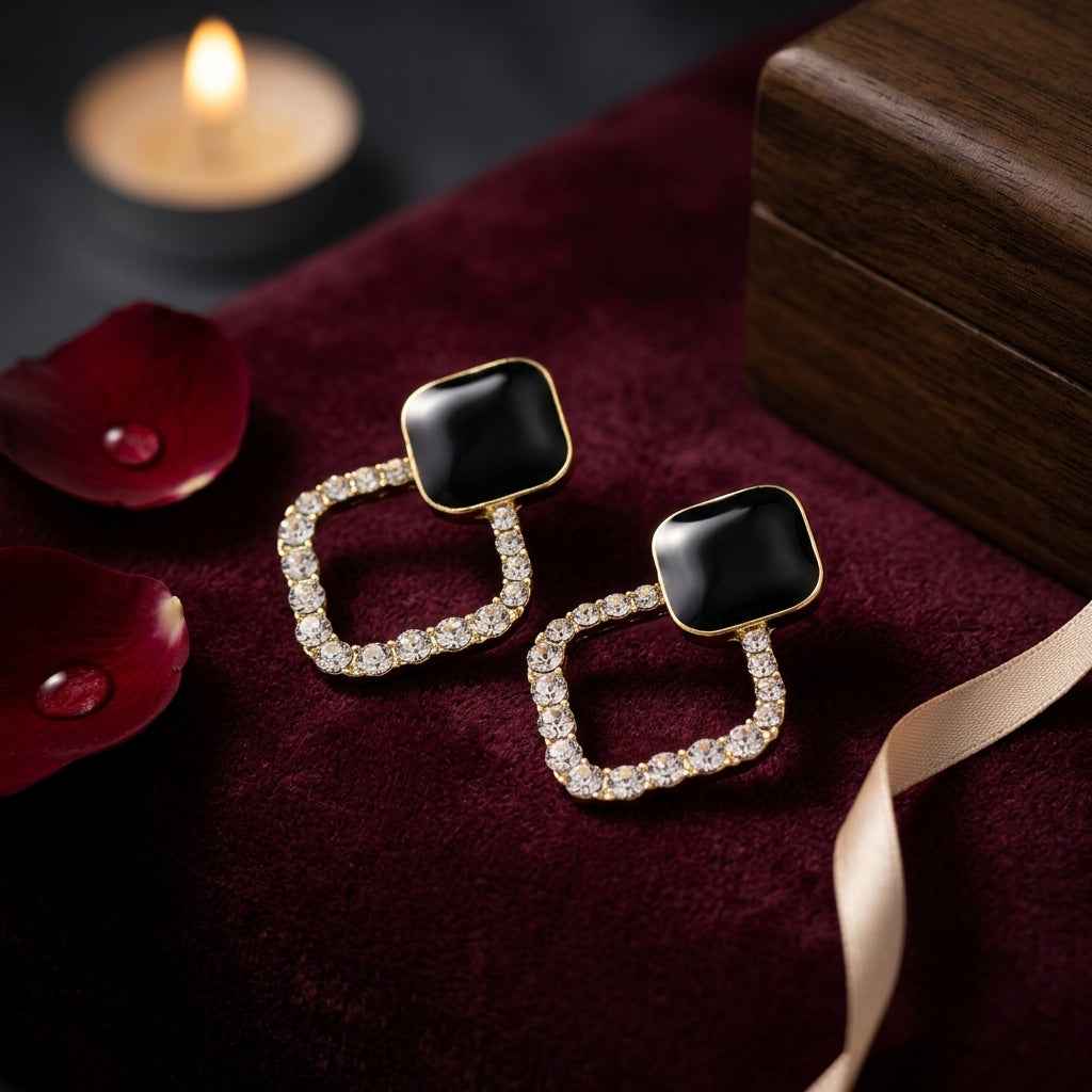 Midnight Sparkle Rhombus Drops - ZI FASHION