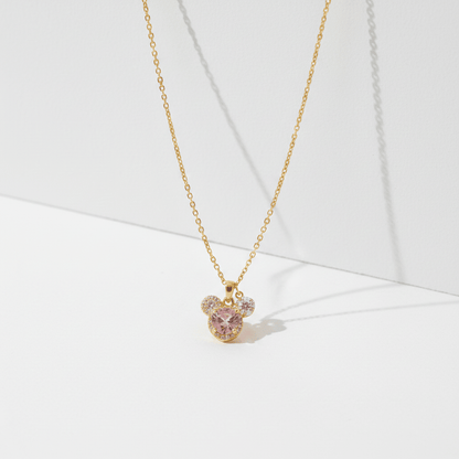 Rose Sparkle Trio Pendant Necklace | 18K Gold - Plated - ZI FASHION