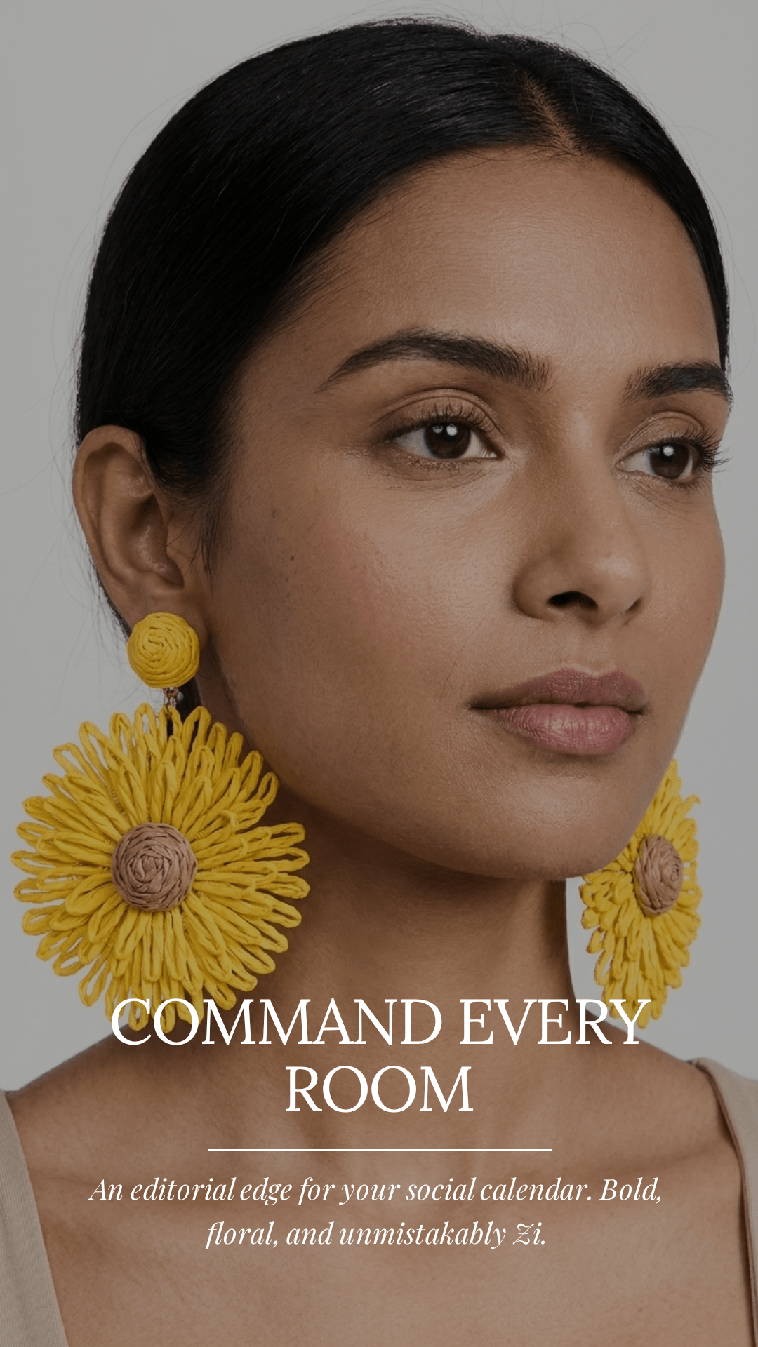 Yellow Sunflower Disc Stud Earrings | Boho Fabric Petal Earrings for Women - ZI FASHION